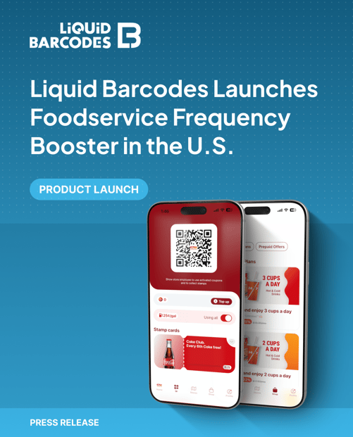 Liquid Barcodes Launches Its Successful European Foodservice Frequency Booster Program in the U.S. To Drive Traffic, Boost Food and Beverage Sales, and Maximize Engagement