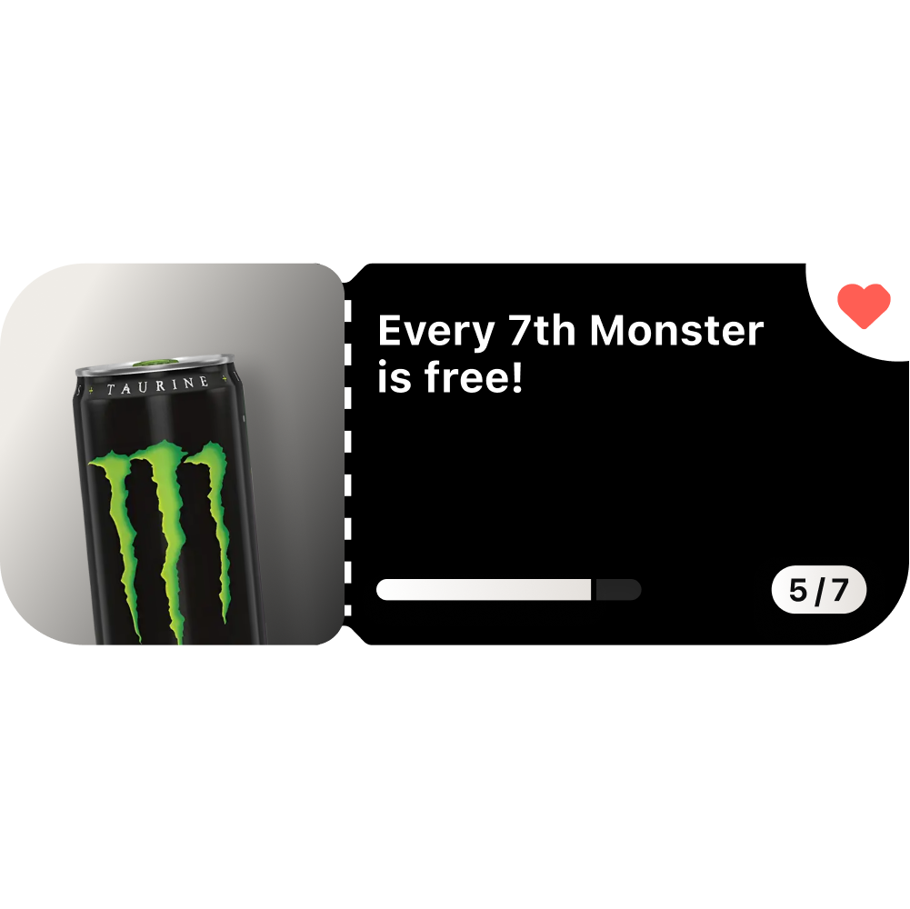 Monster Energy Stamp Card