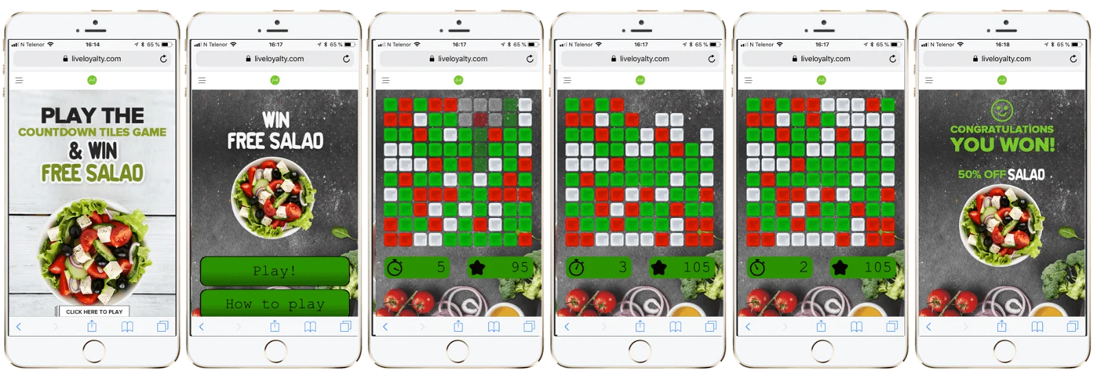 Countdown Tiles game