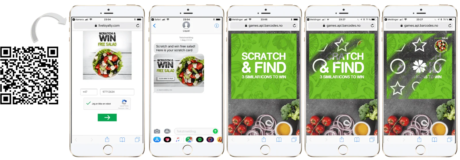 scratch and win free salad