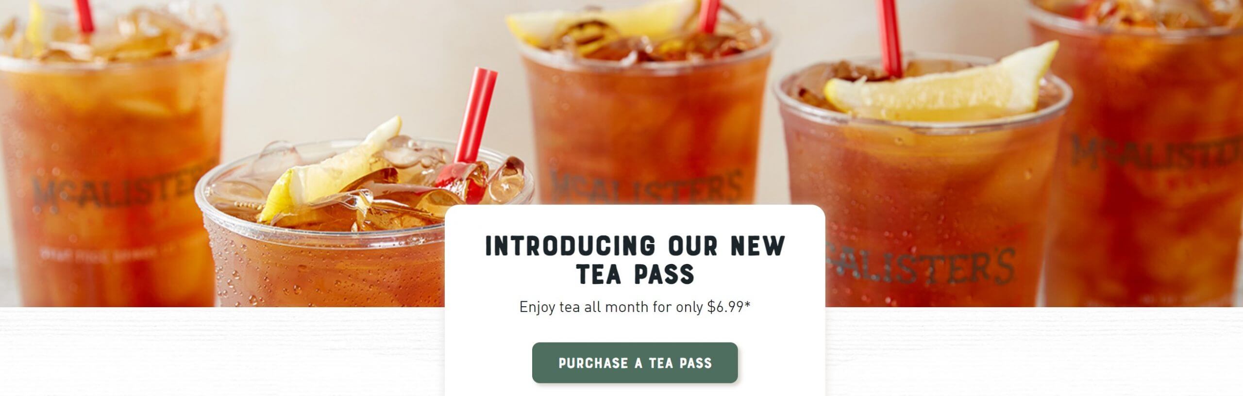 Beverage program example: The Tea Pass