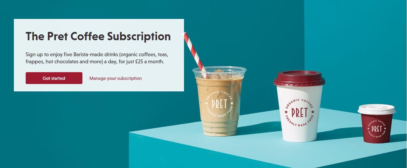 Pret a Manger subscription 